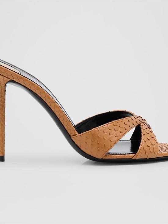 Saint Laurent Shoes - Kirat Snake Mule Sandals - Saint Laurent size 39